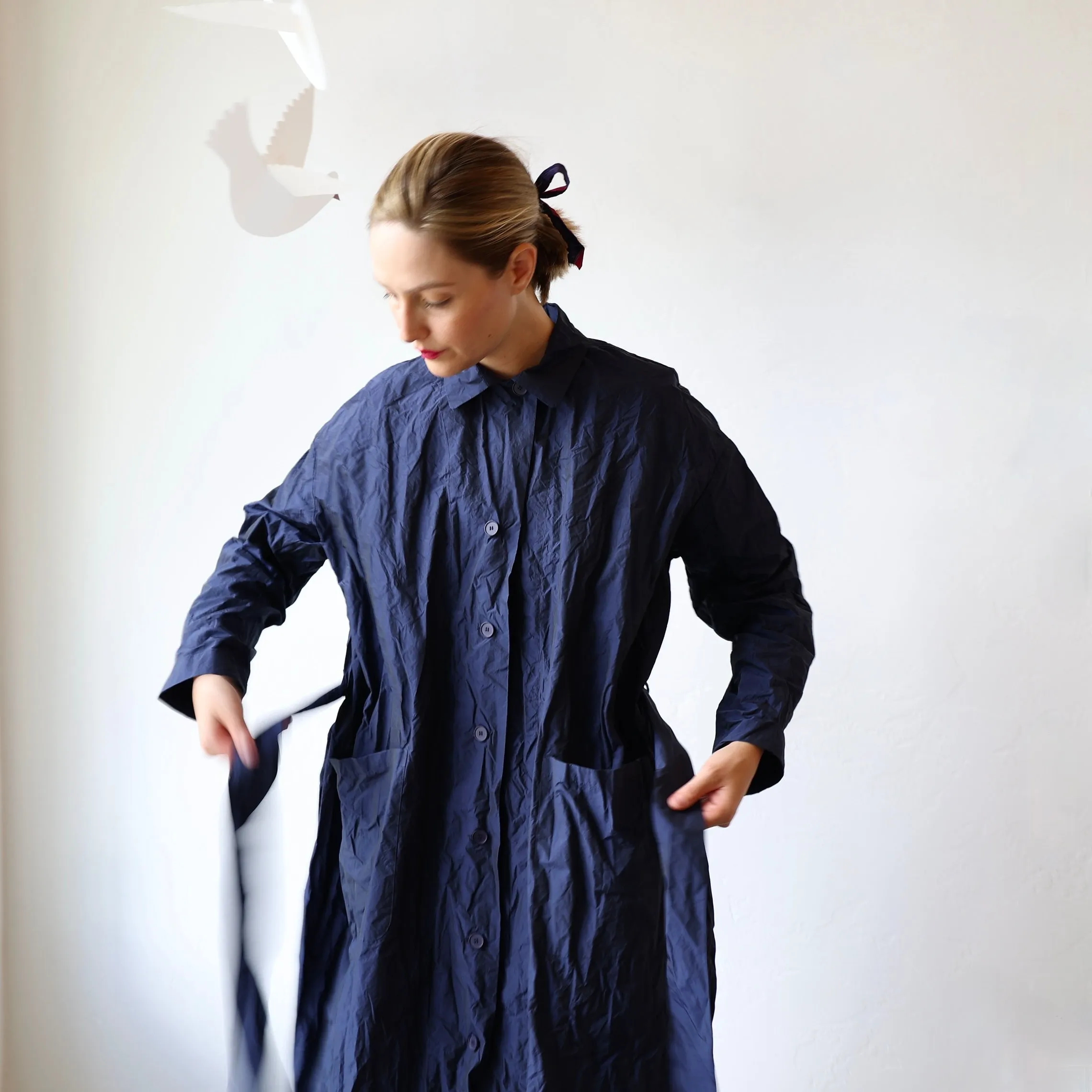Manuelle Guibal Trench Coat - Oceanic Blue