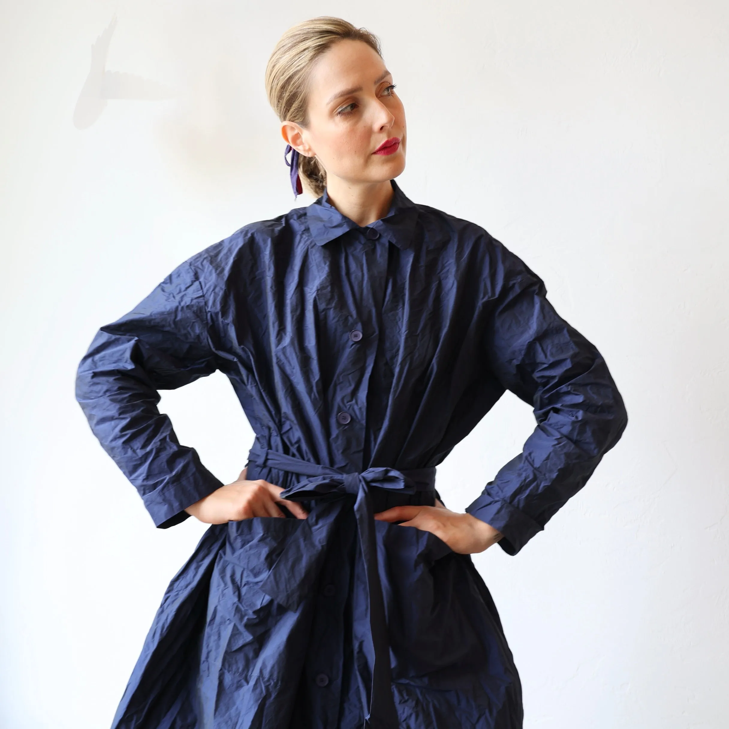 Manuelle Guibal Trench Coat - Oceanic Blue