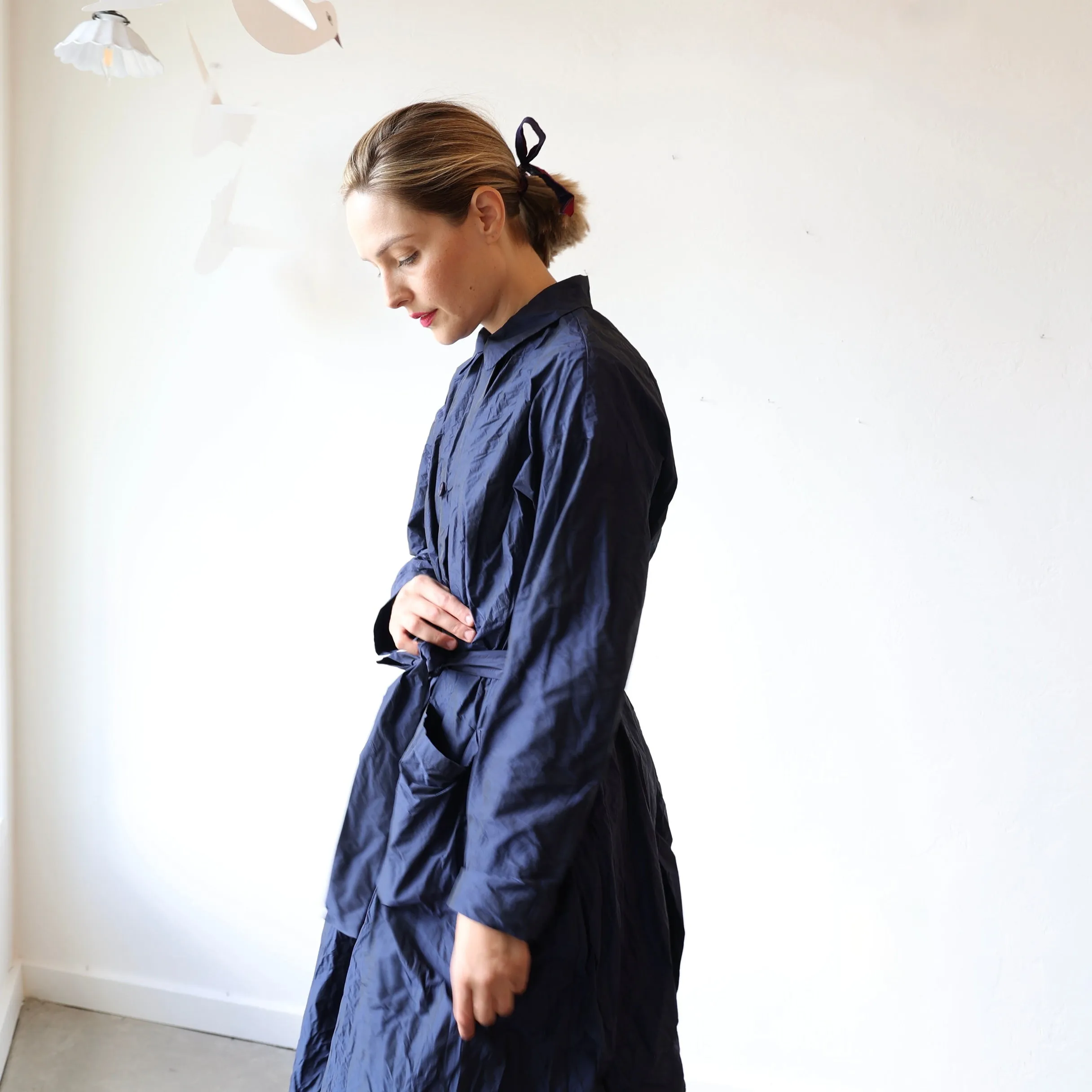 Manuelle Guibal Trench Coat - Oceanic Blue