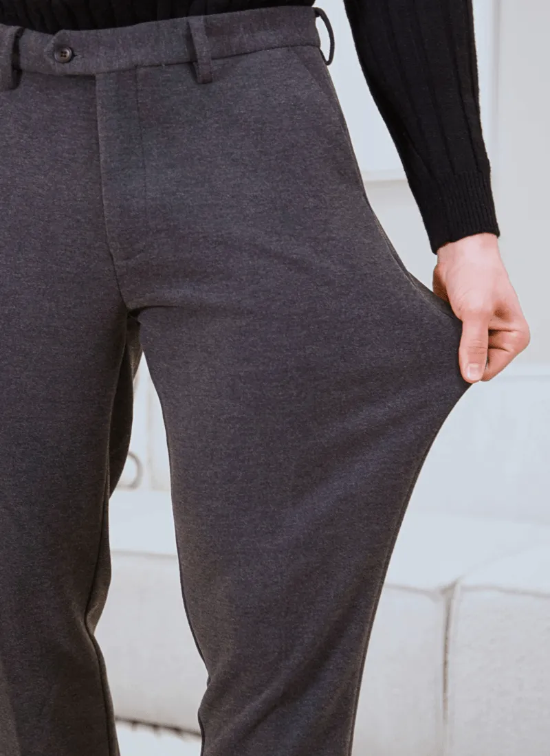 Melange Wool-Mix Trousers