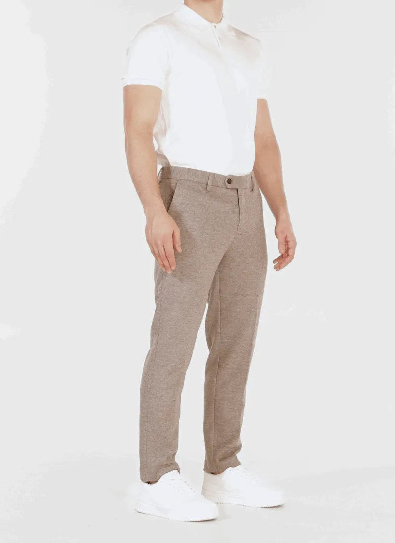 Melange Wool-Mix Trousers