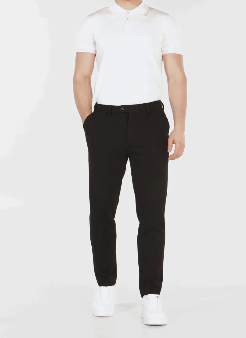 Melange Wool-Mix Trousers