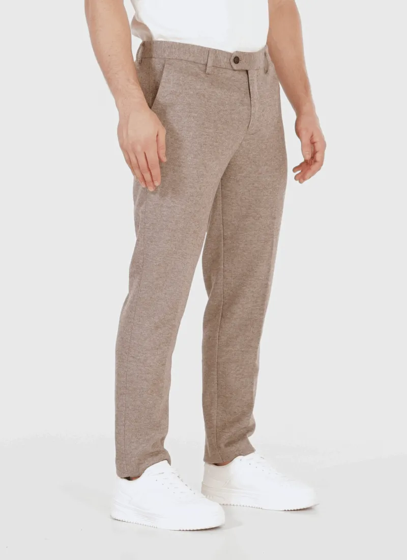 Melange Wool-Mix Trousers