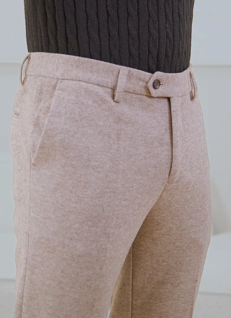 Melange Wool-Mix Trousers