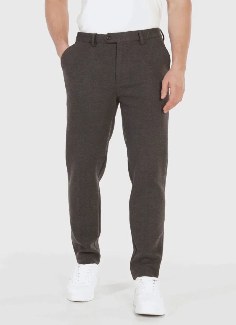 Melange Wool-Mix Trousers