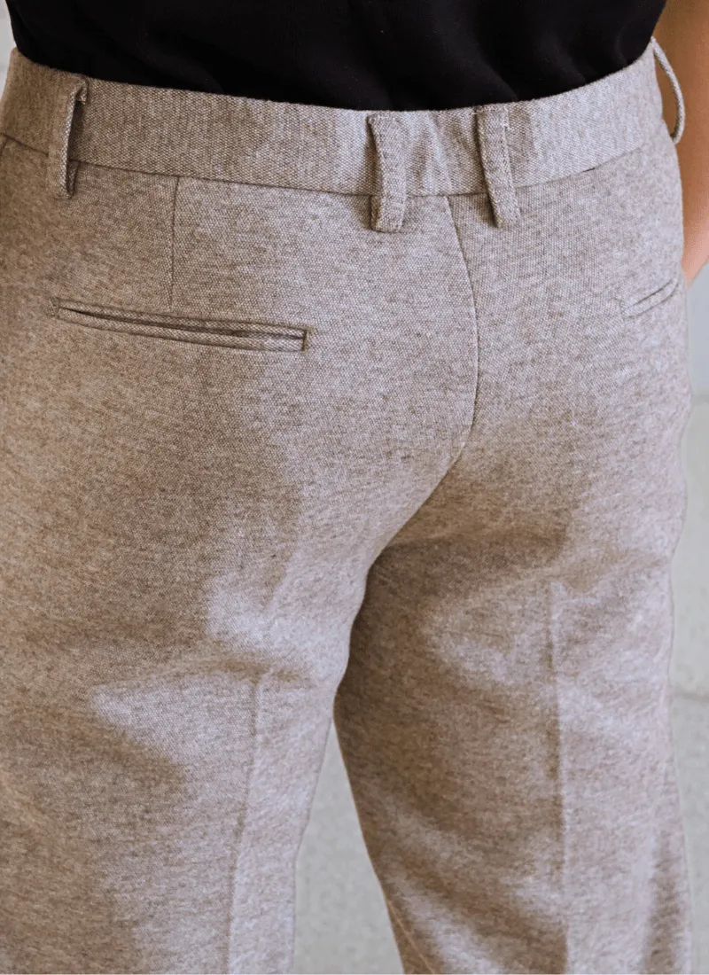Melange Wool-Mix Trousers