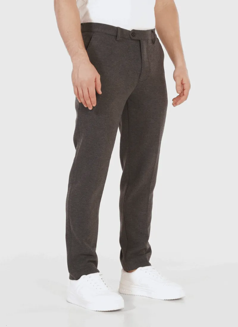 Melange Wool-Mix Trousers