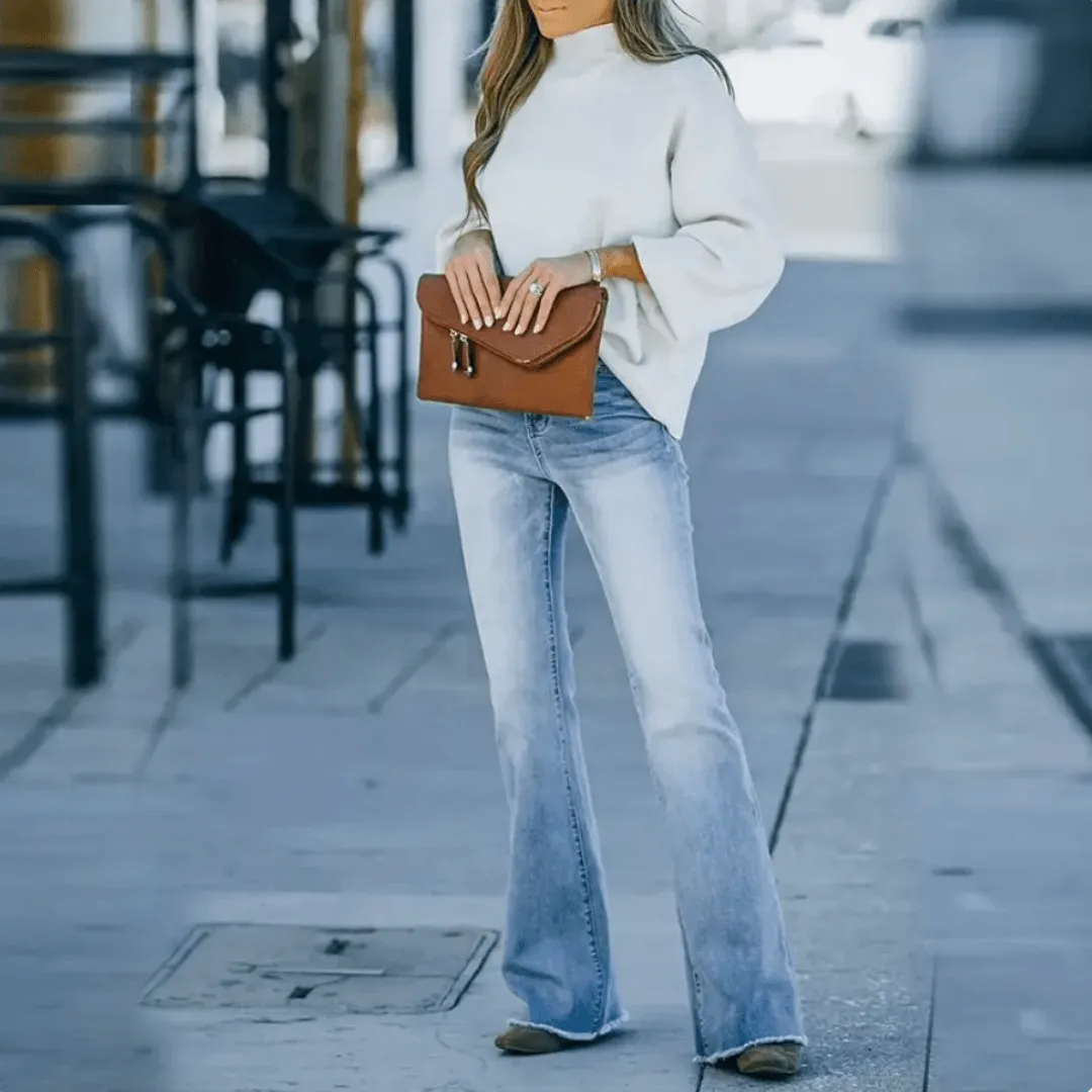 Melanie | Denim Stretch Flared Jeans