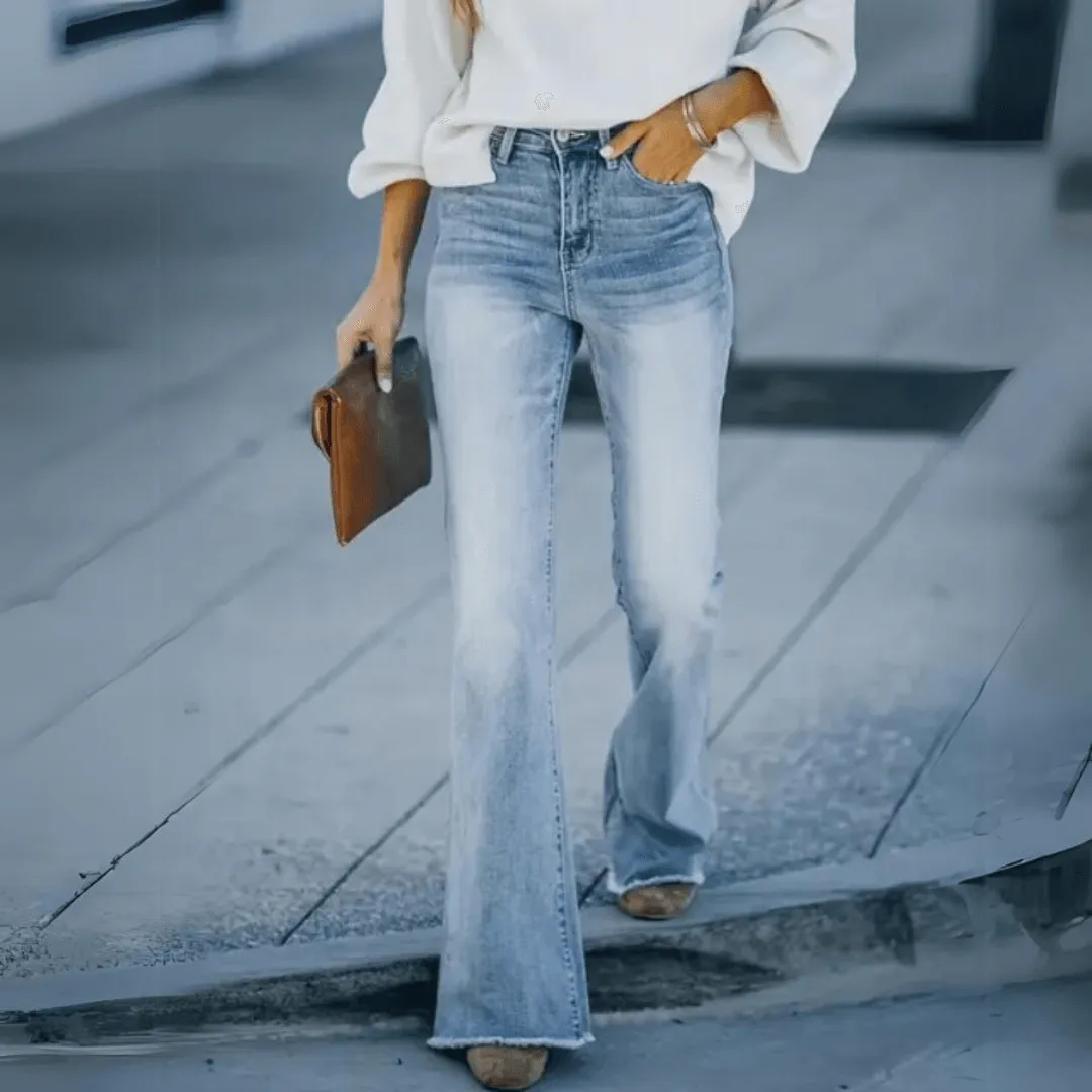 Melanie | Denim Stretch Flared Jeans