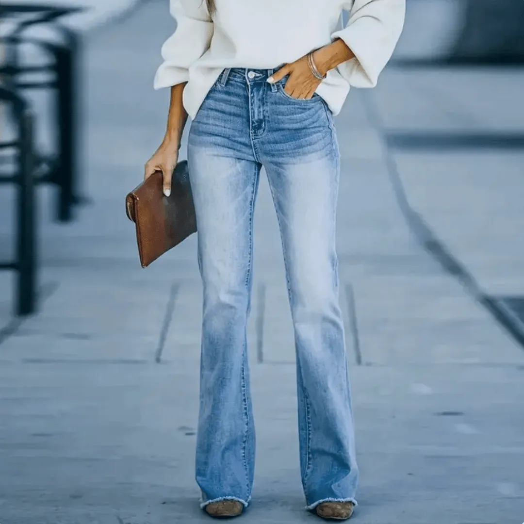 Melanie | Denim Stretch Flared Jeans