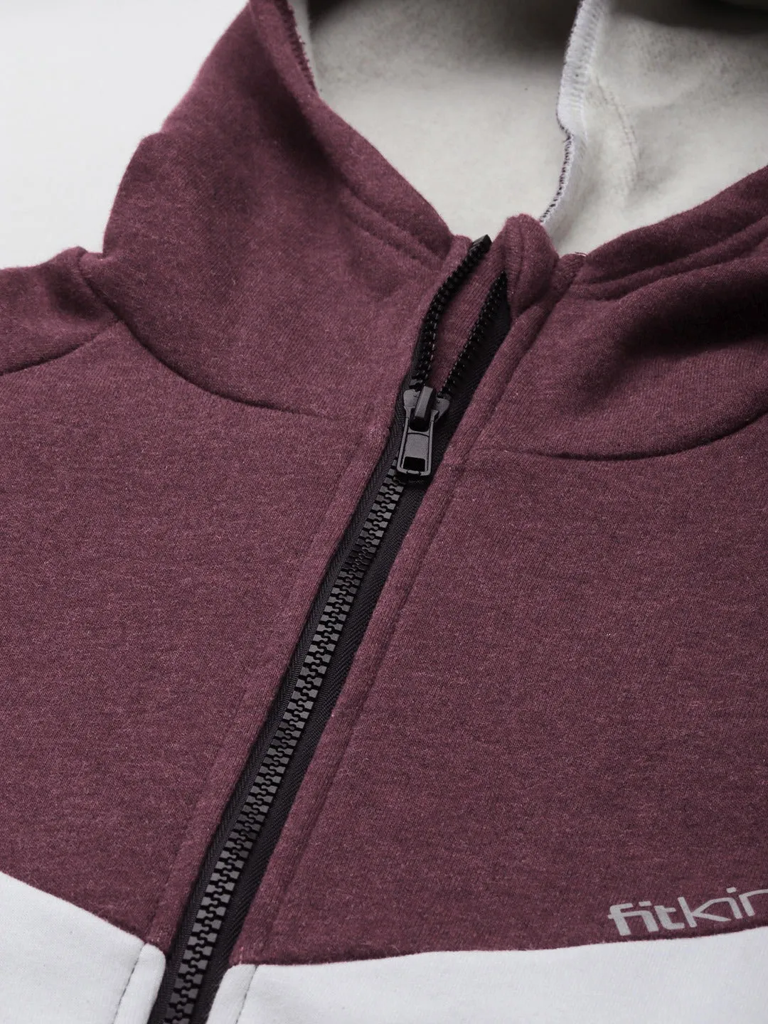 Men's Black & White Colorblocked Pure Cotton Sporty Jacket