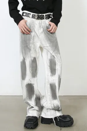 Men's Contrast Loose Jeans
