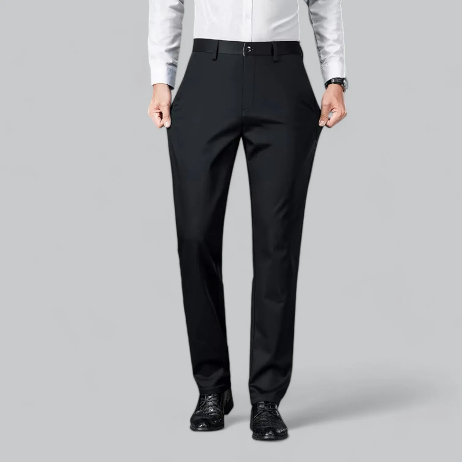Men's Formal Chino Trousers | Stretch Fabric, Slim-Fit Design, Comfortable & Breathable