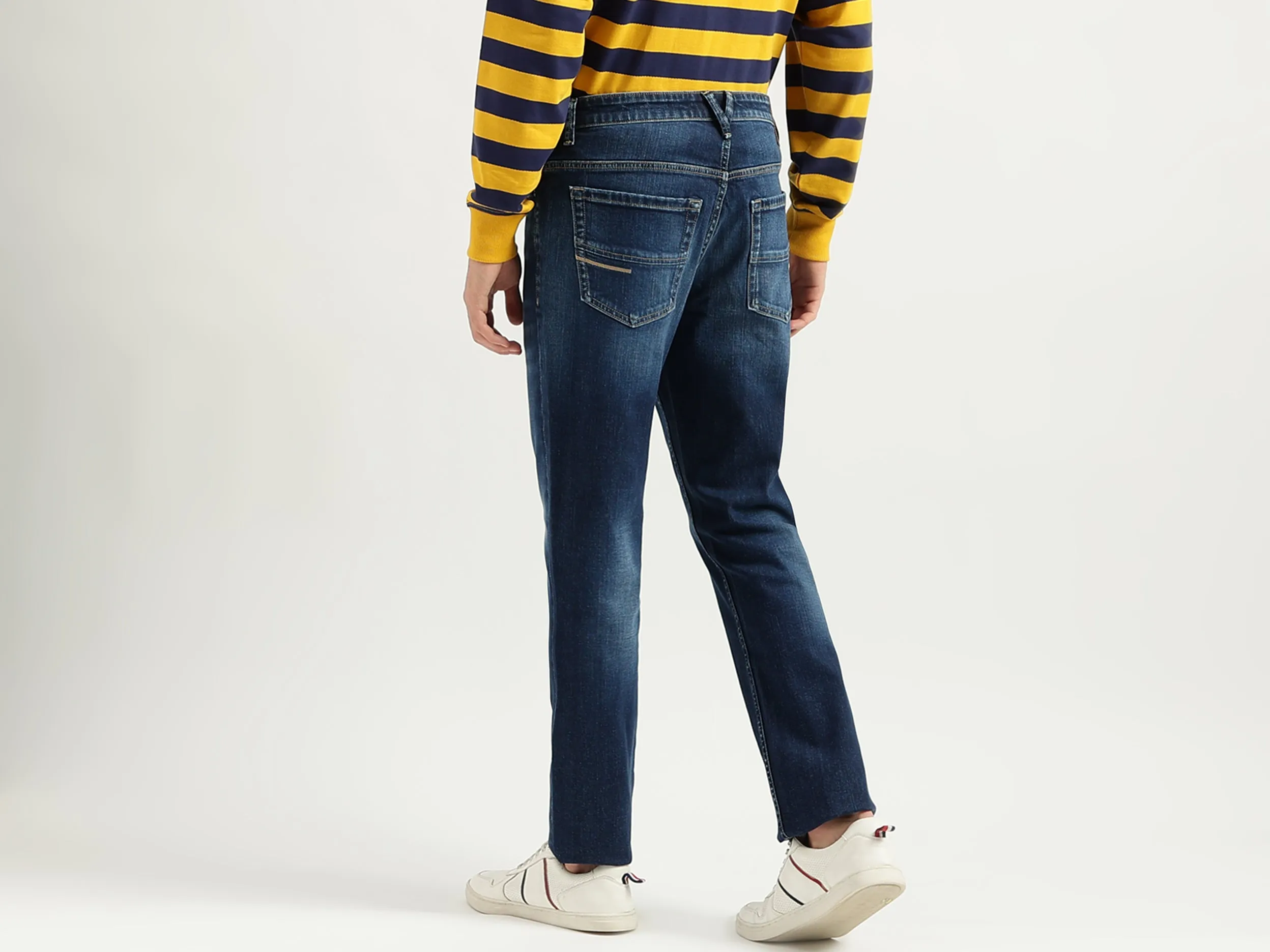 Men's Solid Bootcut Jeans
