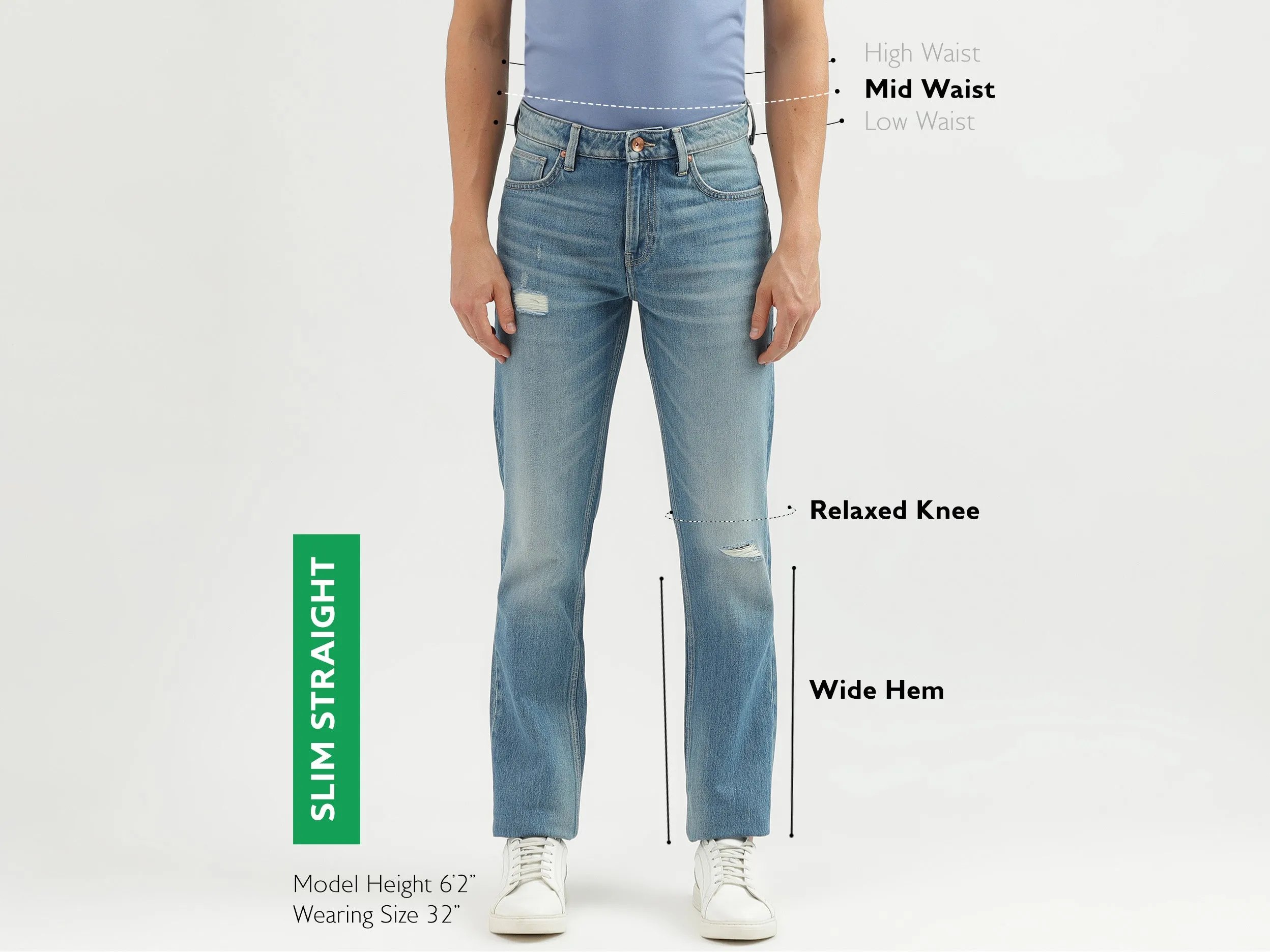 Men's Solid Slim Straight Jeans