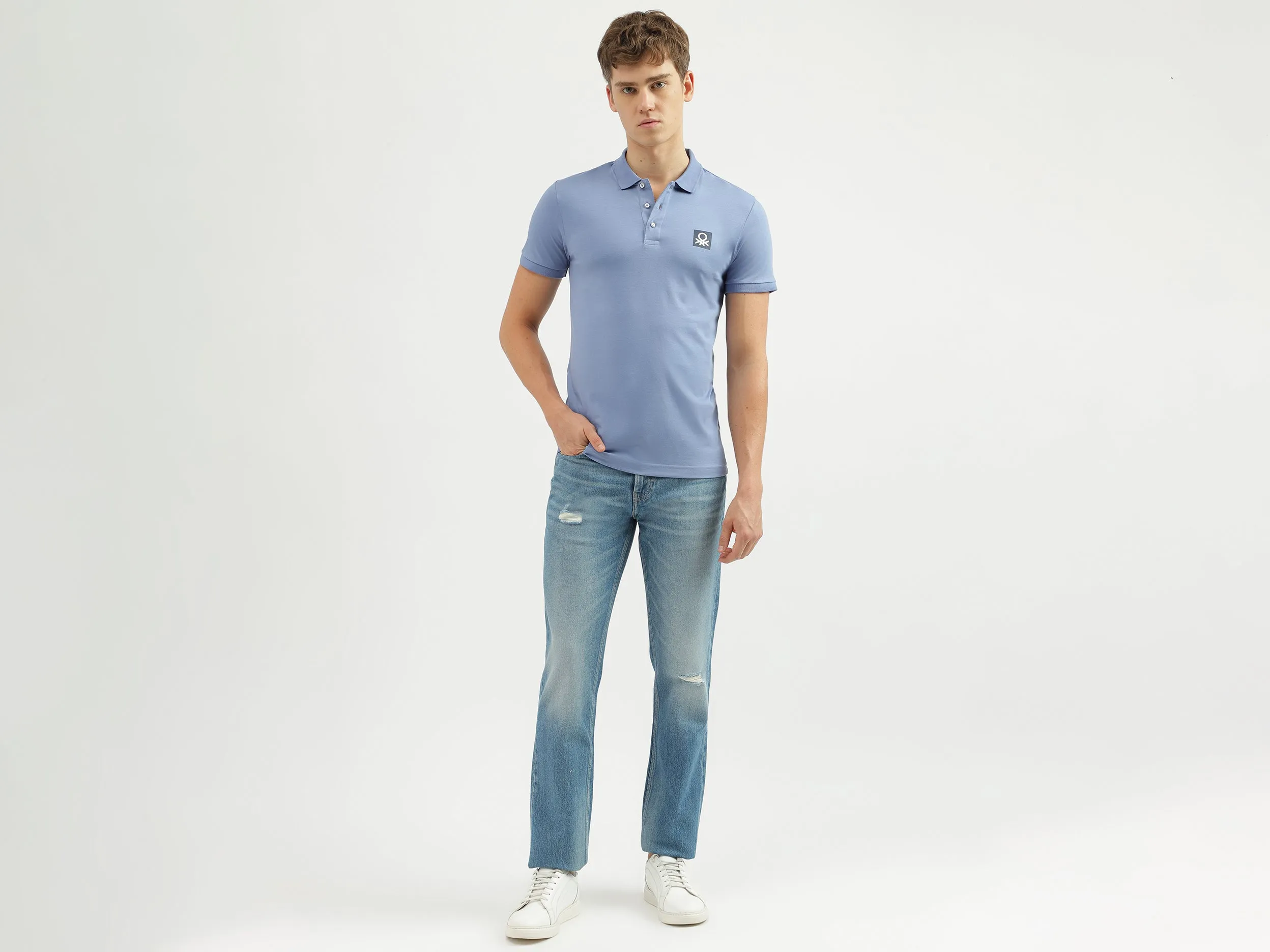 Men's Solid Slim Straight Jeans