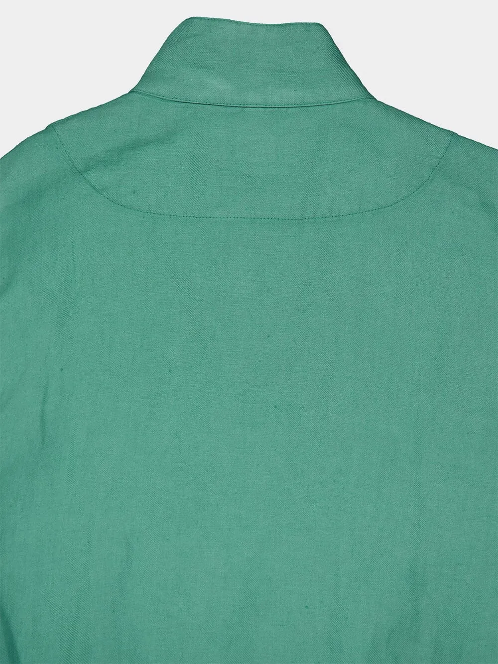 Mint Linen Bomber Jacket
