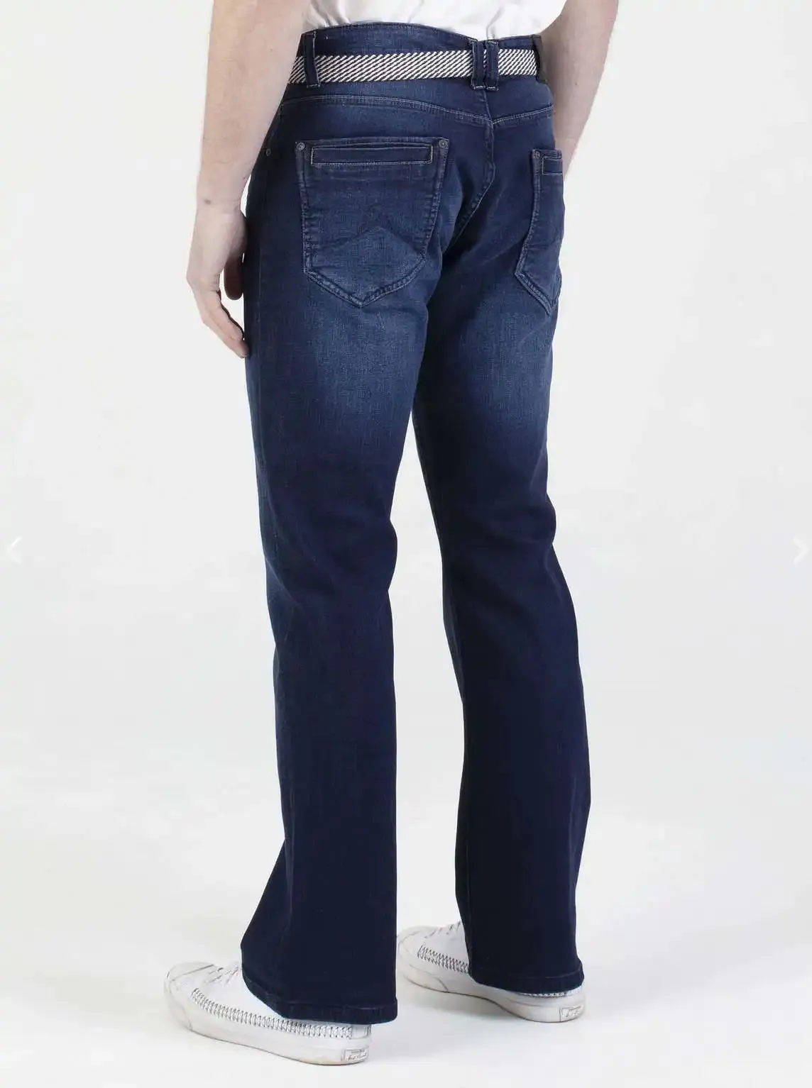 Mish Mash Men's Jeans Gabbro Bootcut Stretch Dark Blue