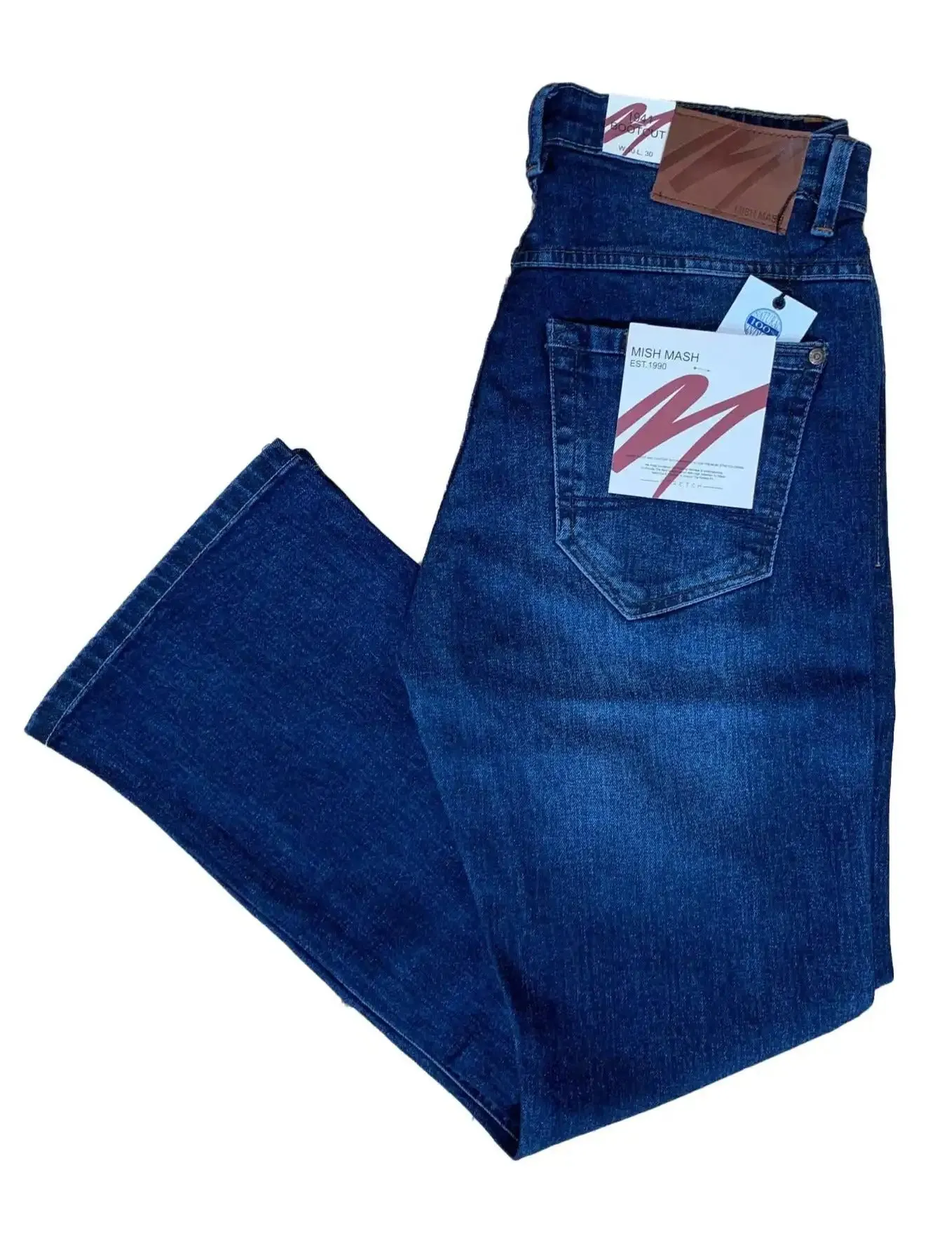 Mish Mash Men's Jeans Gabbro Bootcut Stretch Dark Blue