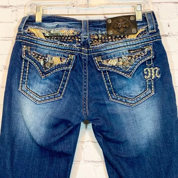 Miss Me Easy Capri Jeans Crop Bling