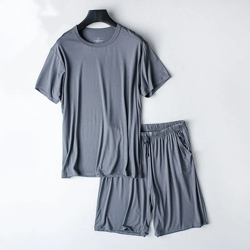 Modal Summer Pajamas Men's Thin Homewear Suit