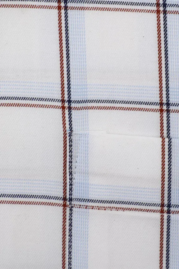 Multicolor Windowpane Check Formal Shirt (Half Sleeves)