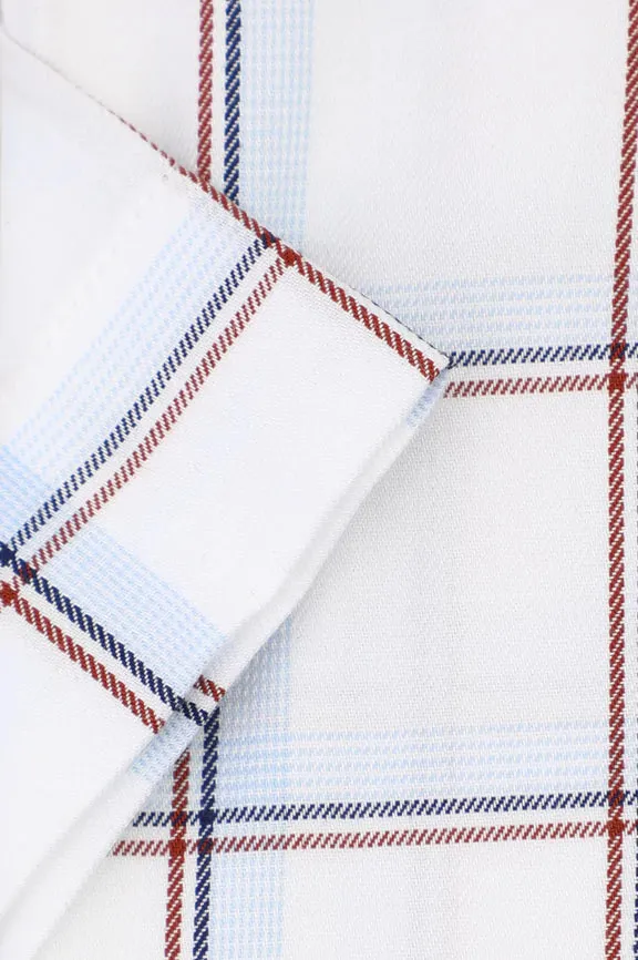 Multicolor Windowpane Check Formal Shirt (Half Sleeves)