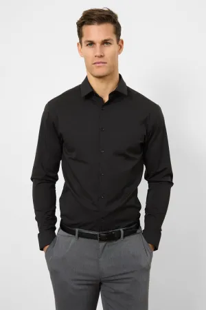 Muscle Fit Dress Shirt in Black