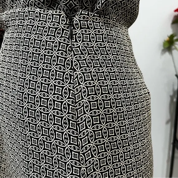 NEW Ann Taylor Silk Classic Tailored Two Tone Contrast A-Line Work Knee Skirt 8P