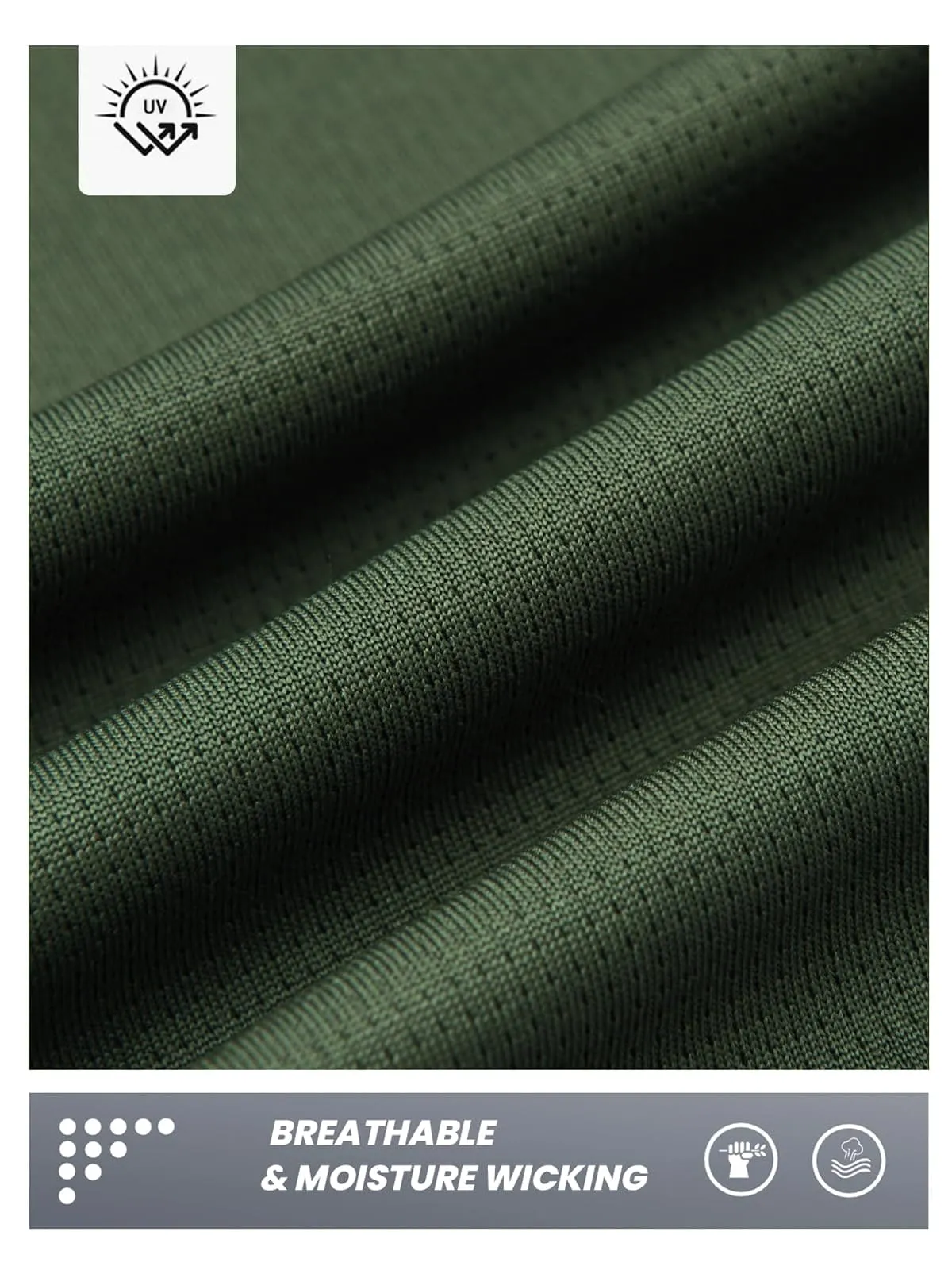 NORTHYARD Men's Running Shirt Long Sleeve Quarter Zip Pullover Moisture Wicking Quick Dry Athletic Workout Shirts ArmyGreen