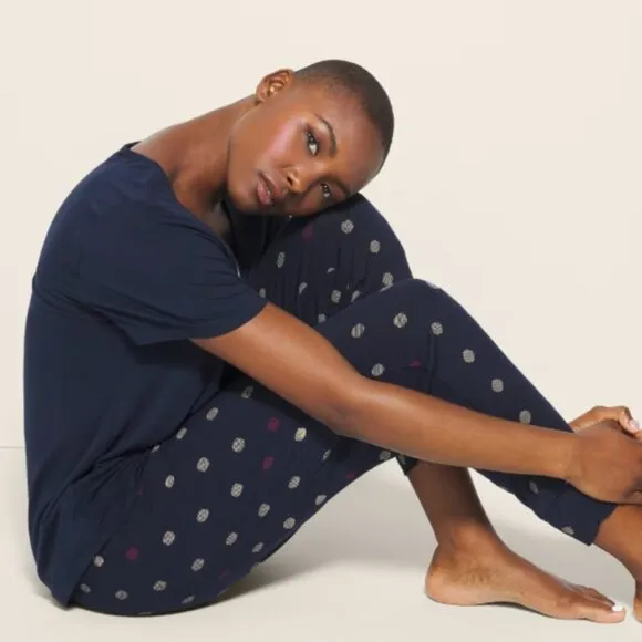 NWT Soma COOL NIGHTS Banded Bottom/Short Sleeve Pajama Set