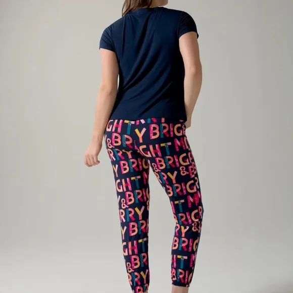 NWT Soma COOL NIGHTS Banded Bottom/Short Sleeve Pajama Set