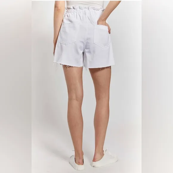 O A T NEW YORK Women's High Rise Denim Elastic Waist Short, with Five Fu…