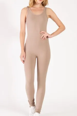 One-Piece Tank Top Jumpsuit – Scoop Neck Spandex Unitard Catsuit ZDCJ400C76 $8Each