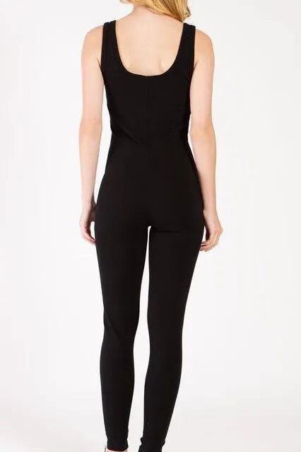 One-Piece Tank Top Jumpsuit – Scoop Neck Spandex Unitard Catsuit ZDCJ400C76 $8Each