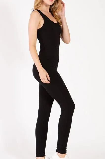 One-Piece Tank Top Jumpsuit – Scoop Neck Spandex Unitard Catsuit ZDCJ400C76 $8Each
