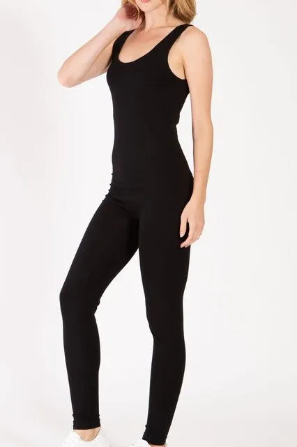 One-Piece Tank Top Jumpsuit – Scoop Neck Spandex Unitard Catsuit ZDCJ400C76 $8Each