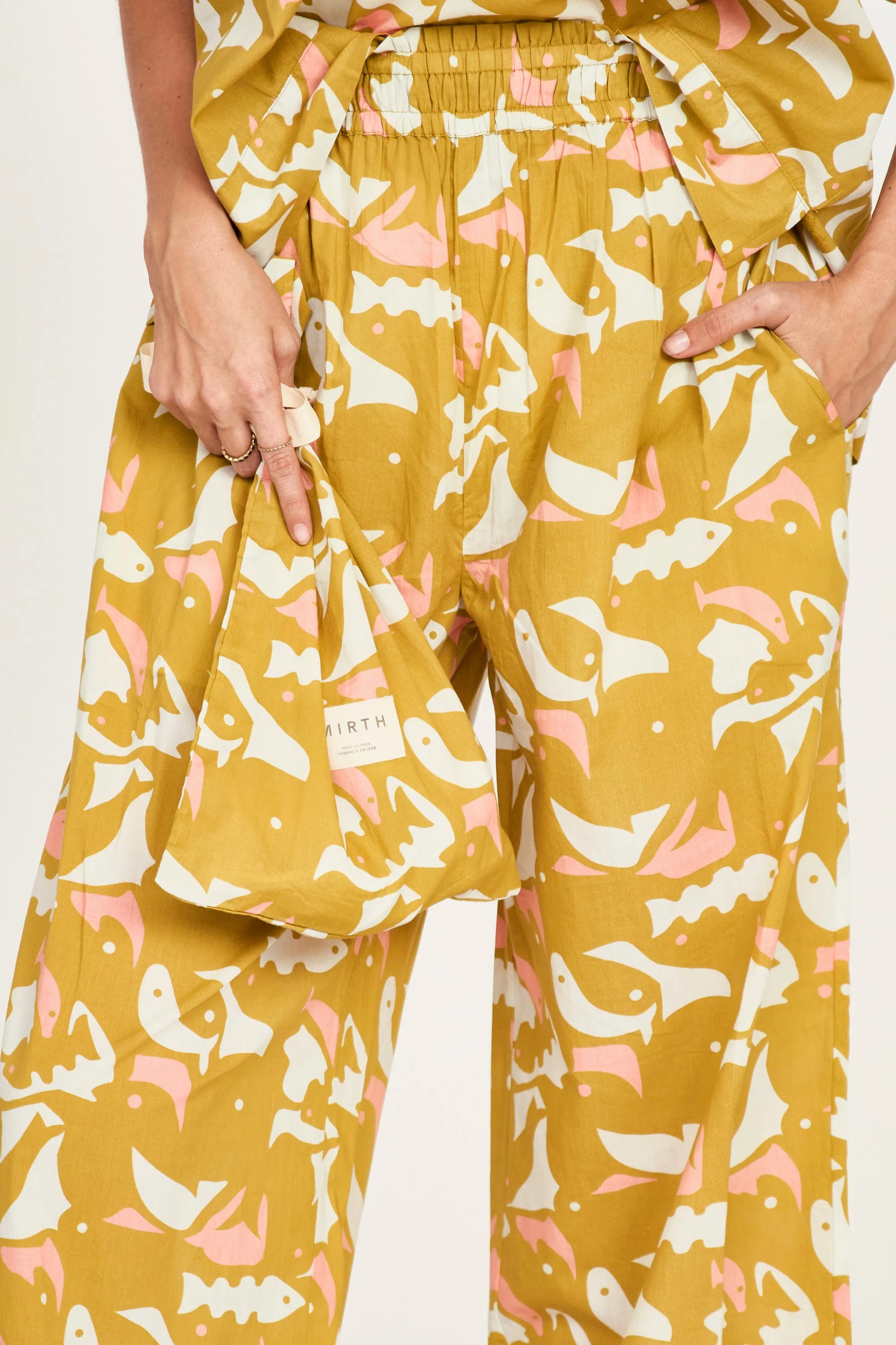 Pajama Pant Set in Canary