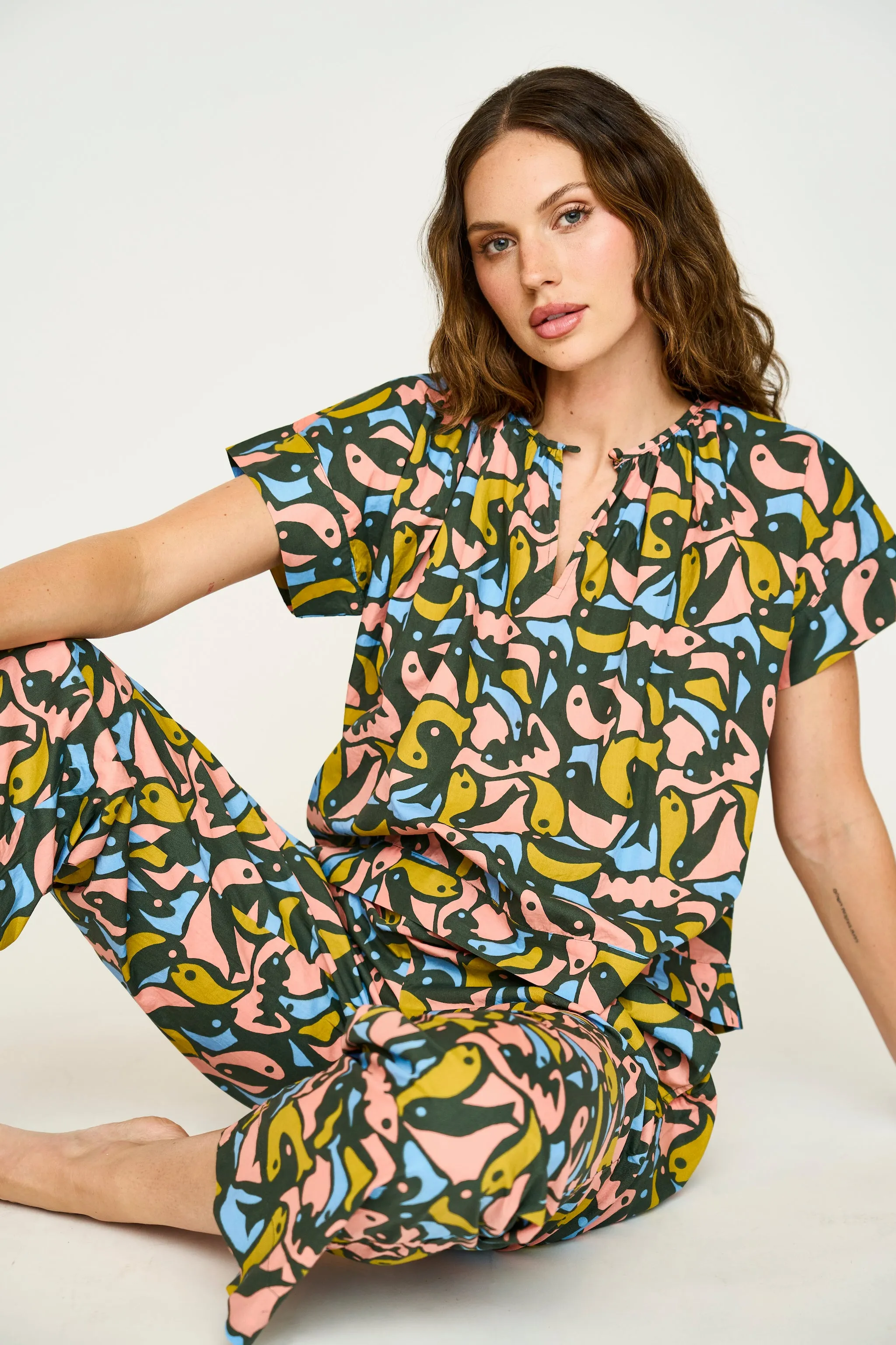 Pajama Pant Set in Guppy