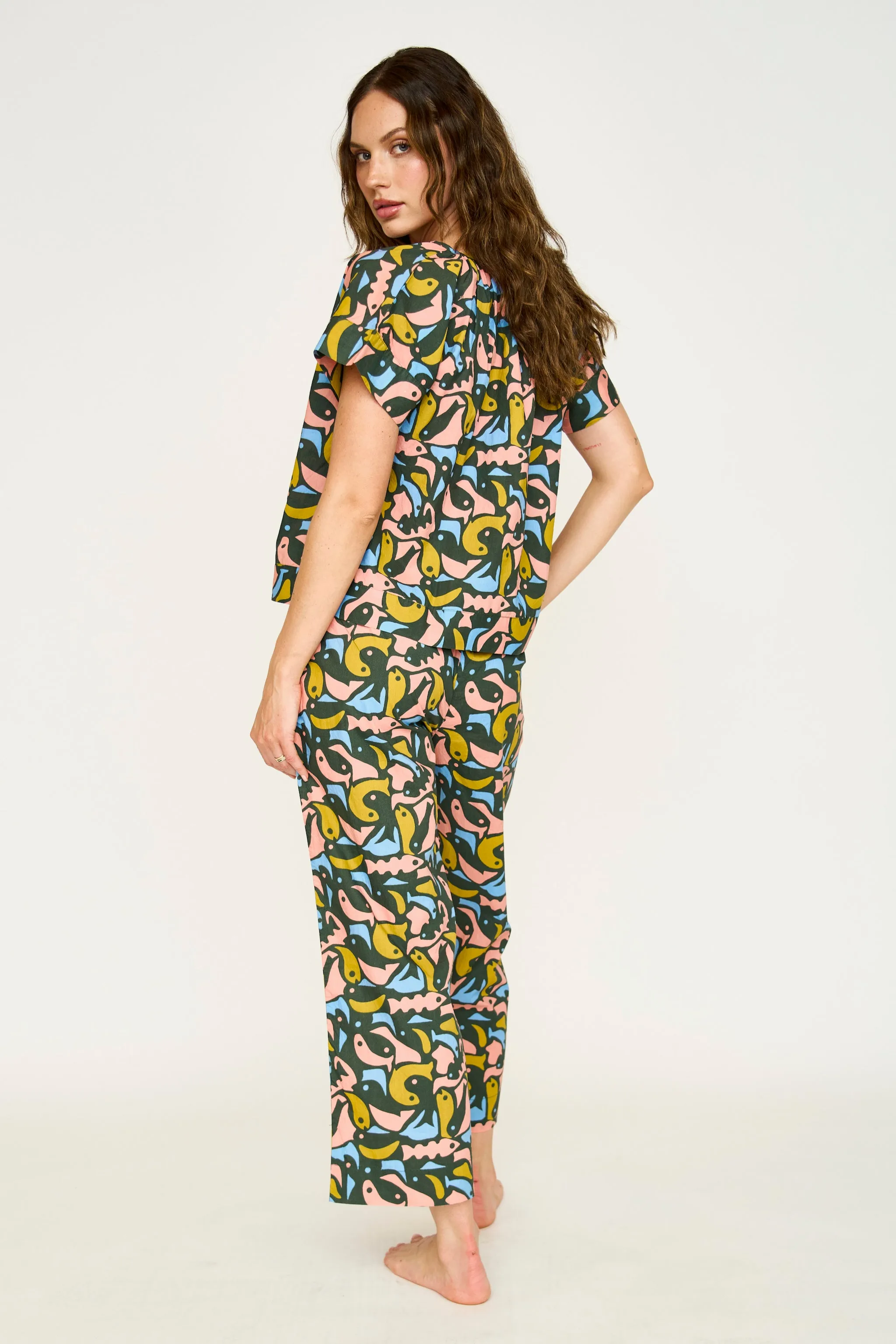 Pajama Pant Set in Guppy