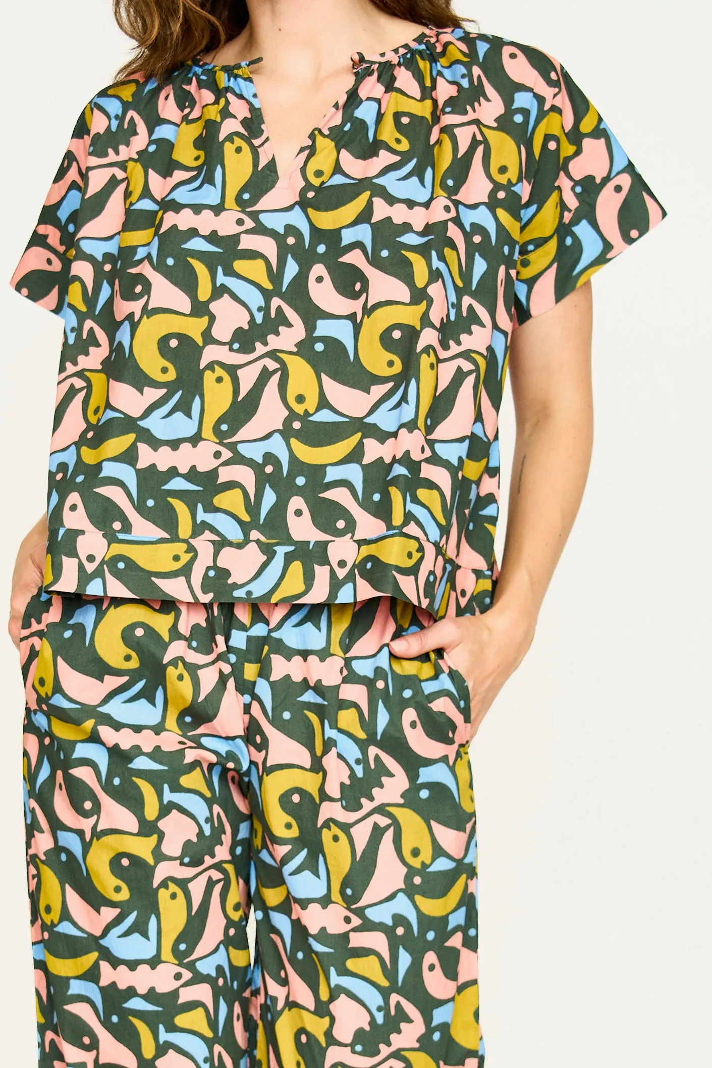 Pajama Pant Set in Guppy