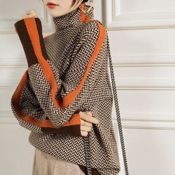 Penni™ | Turtleneck Sweater with Stripes