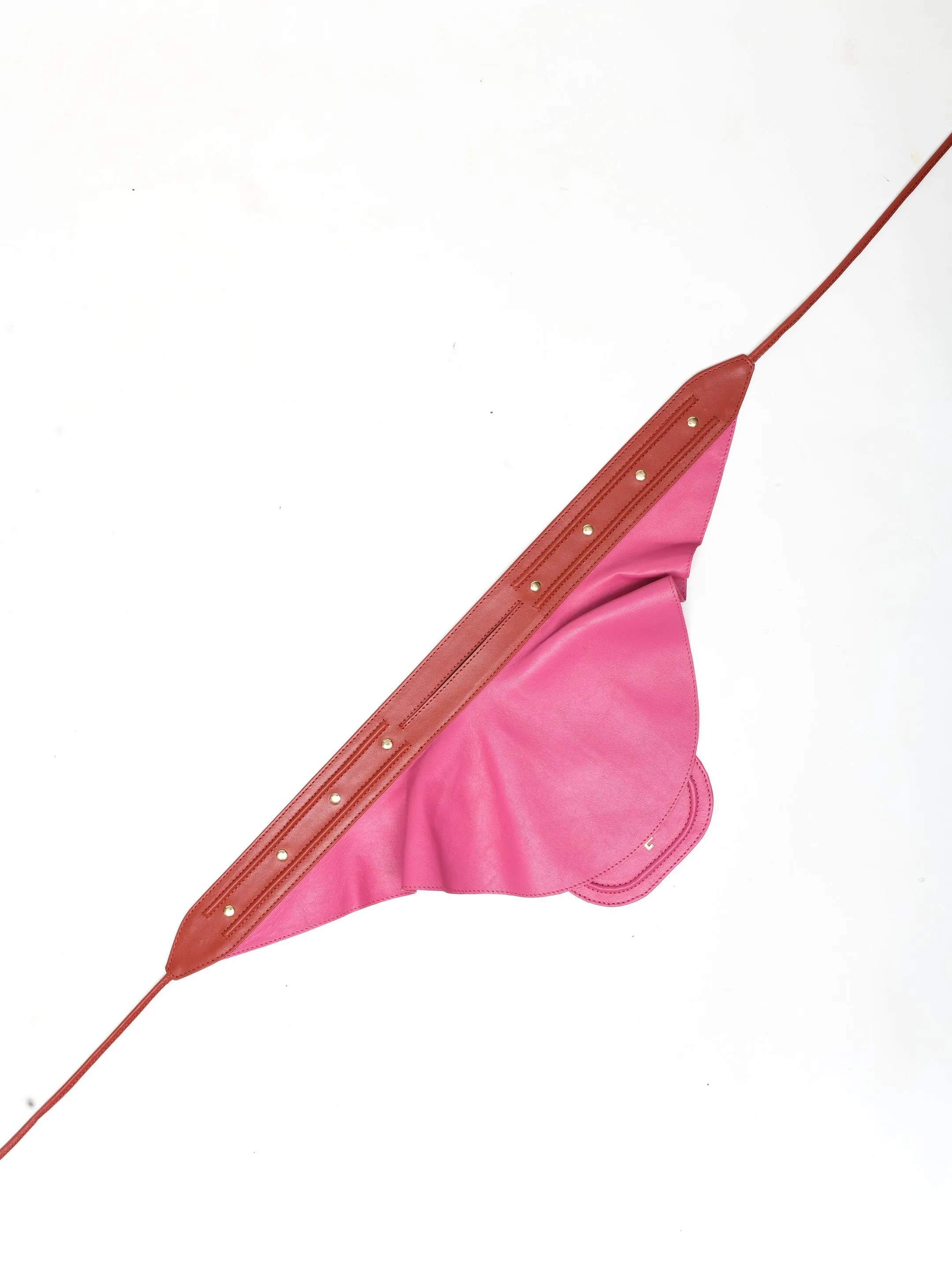 Peplum Pocket Belt In Pink And Red