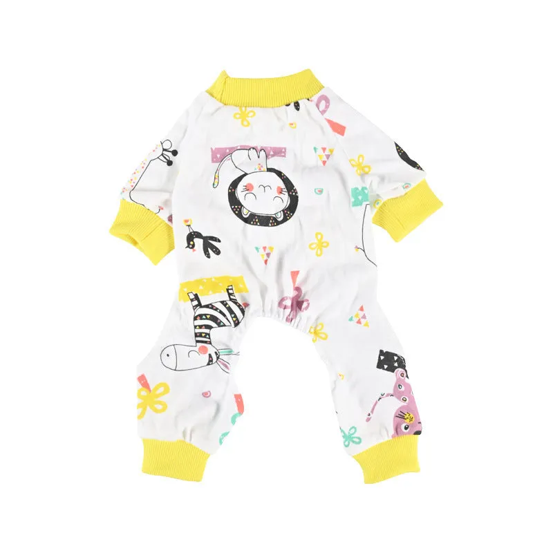 Pet Four Legged Printed Pajamas Comfortable Home Clothes
