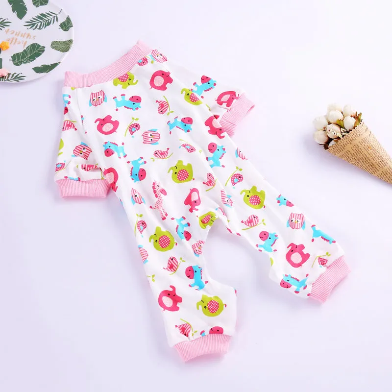 Pet Four Legged Printed Pajamas Comfortable Home Clothes