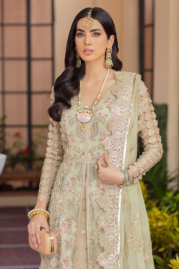 Pishwas Dress Pakistani in Pale Green Shade 2021 #PF201