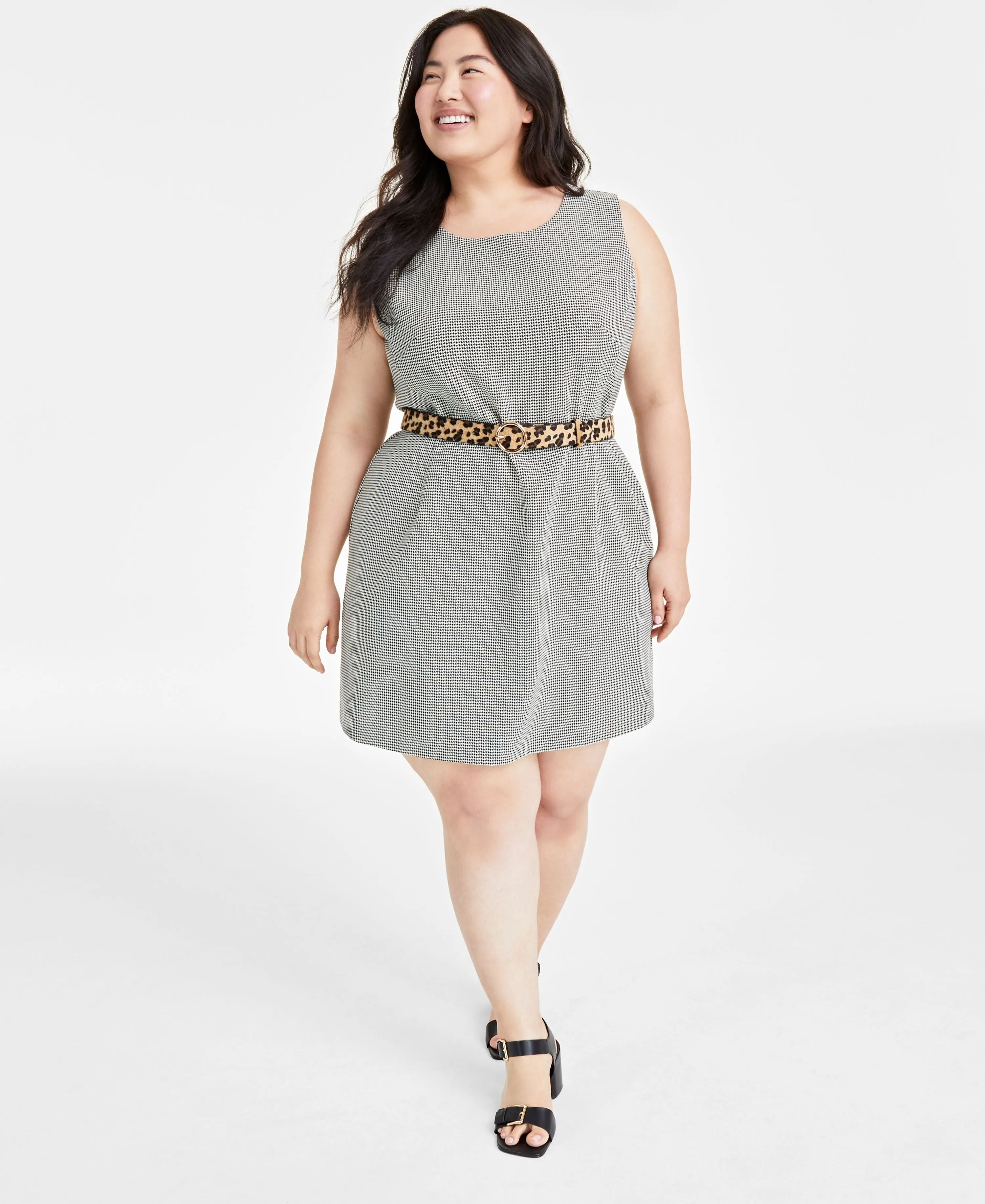 Plus Size Double-Weave Sheath Dress