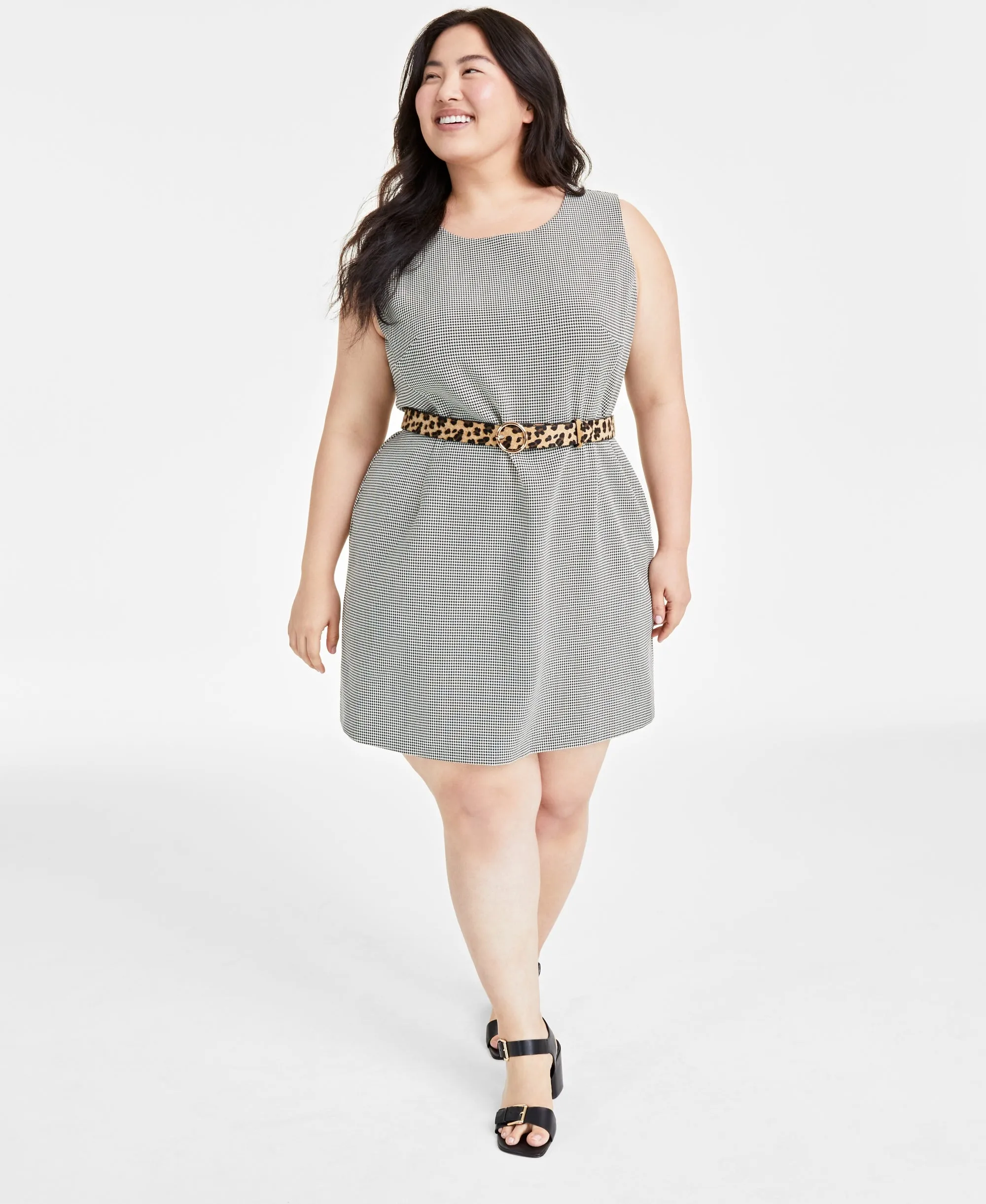 Plus Size Double-Weave Sheath Dress