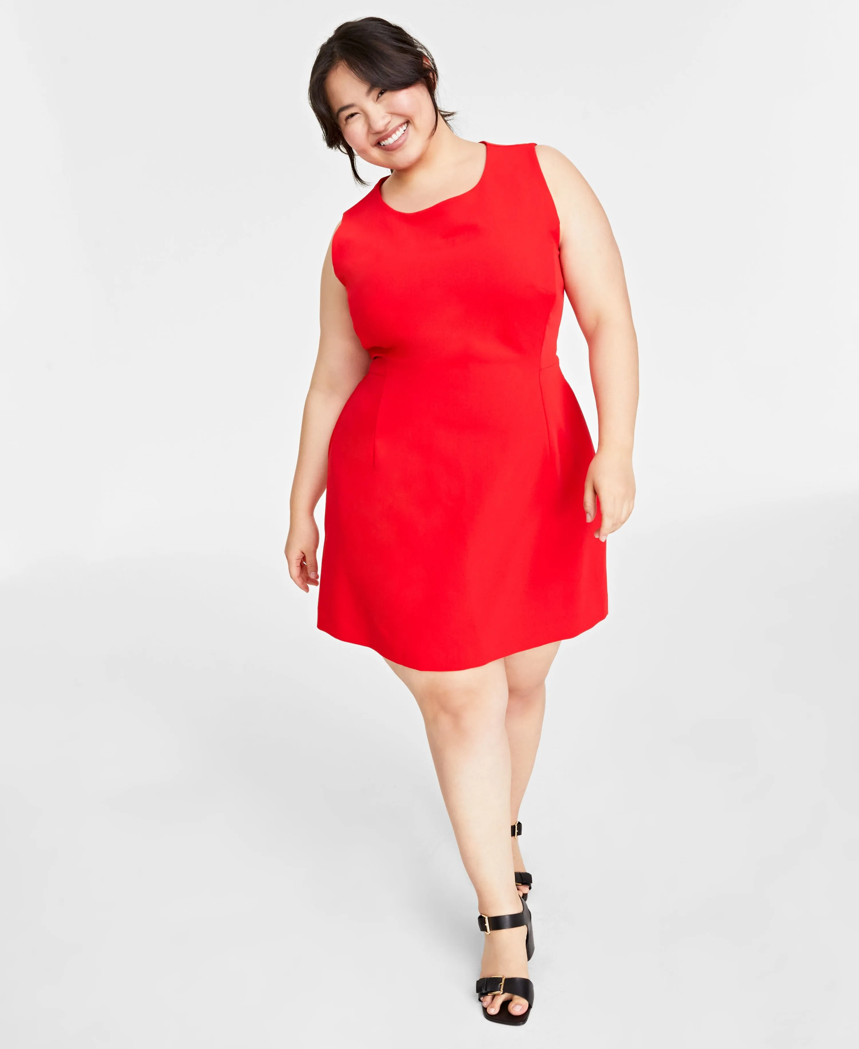 Plus Size Double-Weave Sheath Dress