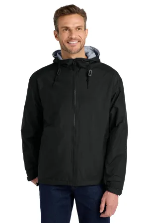 Port Authority Team Jacket.  JP56 Black/ Light Oxford